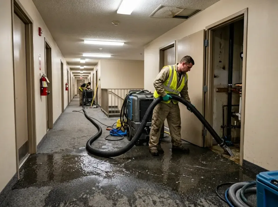 multi-unit-apartment-hallway-f-005 — frequently asked questions, Emergency Burst Pipe Water Extraction & Removal in West Men…